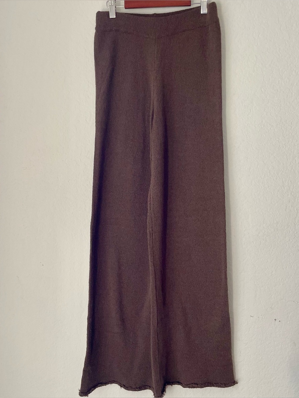 SNDYS Skyler Knit Wide Leg Pants Chocolate Brown XS